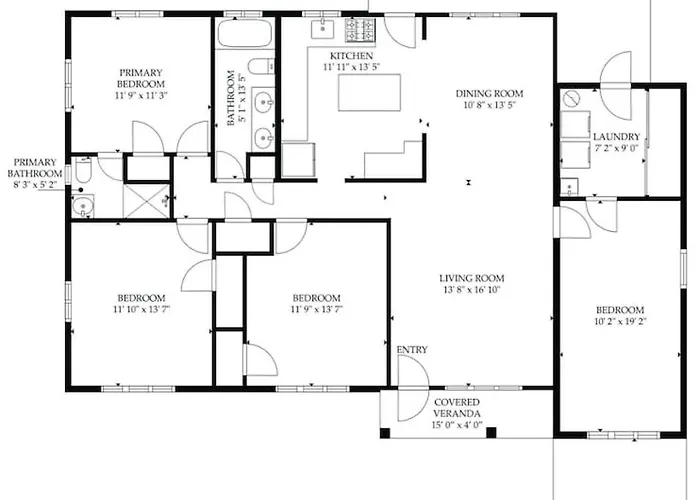 Carport, 4 Bedroom 2 Ba, Sleeps Up To 8, Fenced Yard Holiday home *